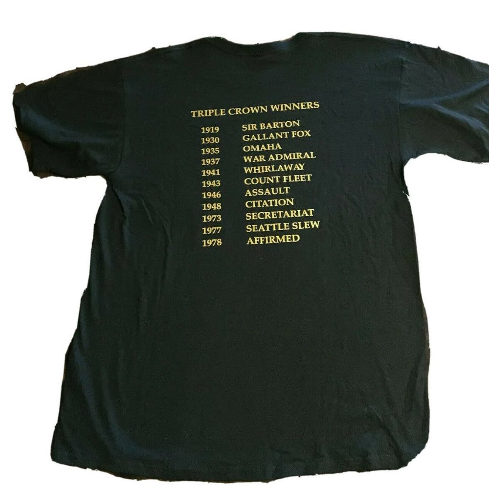 Madalay Place Triple Crown Kentucky Derby Preakness Belmont Stakes T-Shirt Large - Picture 5 of 8